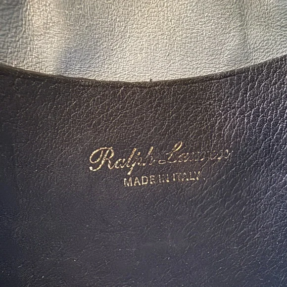 Ralph Lauren Purple Label Mini Modern Tote in Navy calfskin leather - Picture 9 of 13